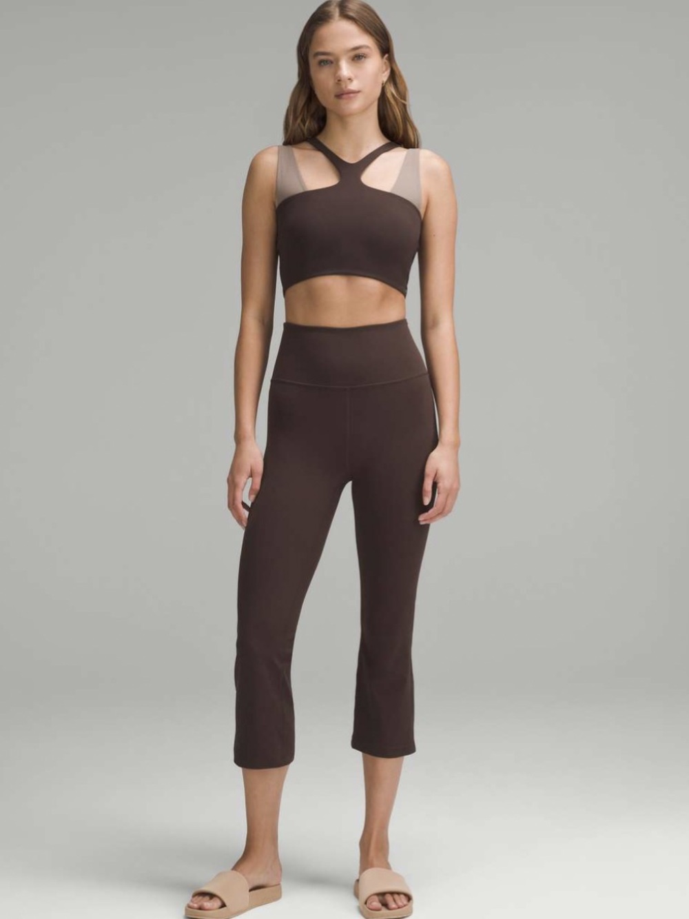 Lululemon Bend This Vand Racer Bra Light Support Espresso, A-C Cups, Size S / M - Picture 7 of 8